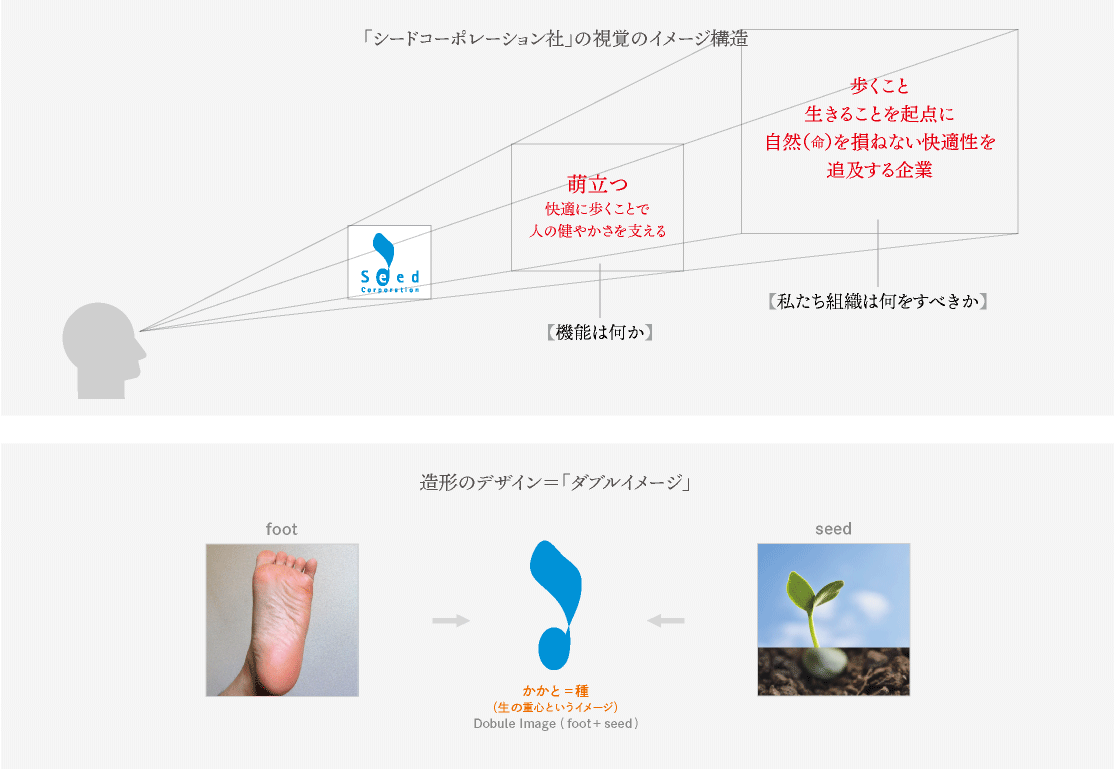 「シードコーポレーション社」の視覚のイメージ構造図
