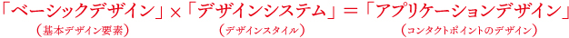 ベーシックデザイン×デザインシステム＝アプリケーションデザイン
